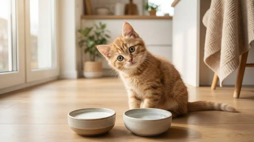 Donner du lait à un chat et chaton : lui donner du lait ou de l'eau, que choisir ?