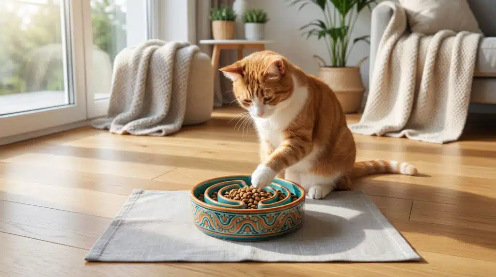 Meilleure gamelle anti glouton pour chat : guide et avis