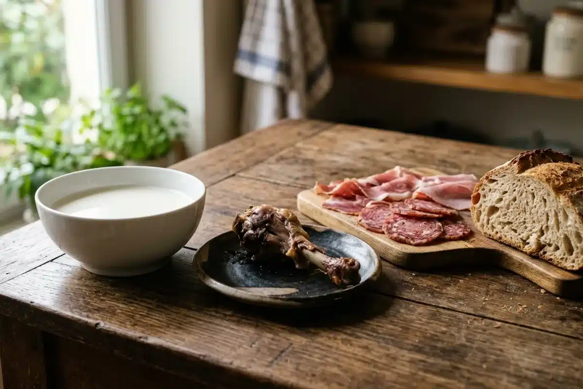 Aliments deconseilles au chien Lait, os cuit et charcuterie, aliments deconseilles pour le chien