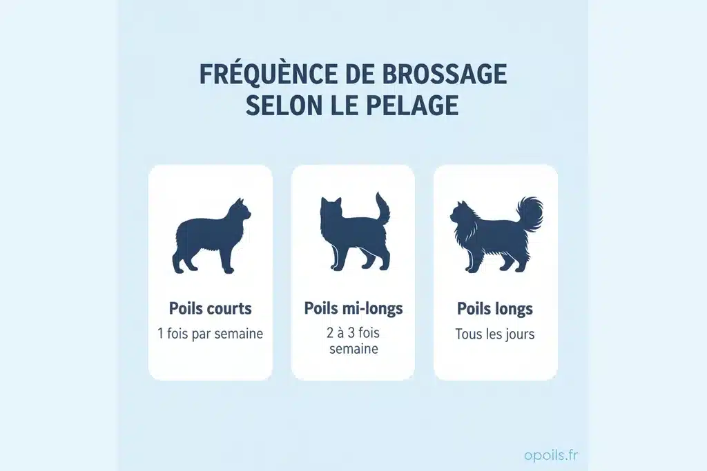 Fréquence de toilettage du chat par type de pelage Fréquence de brossage recommandée selon le type de pelage du chat