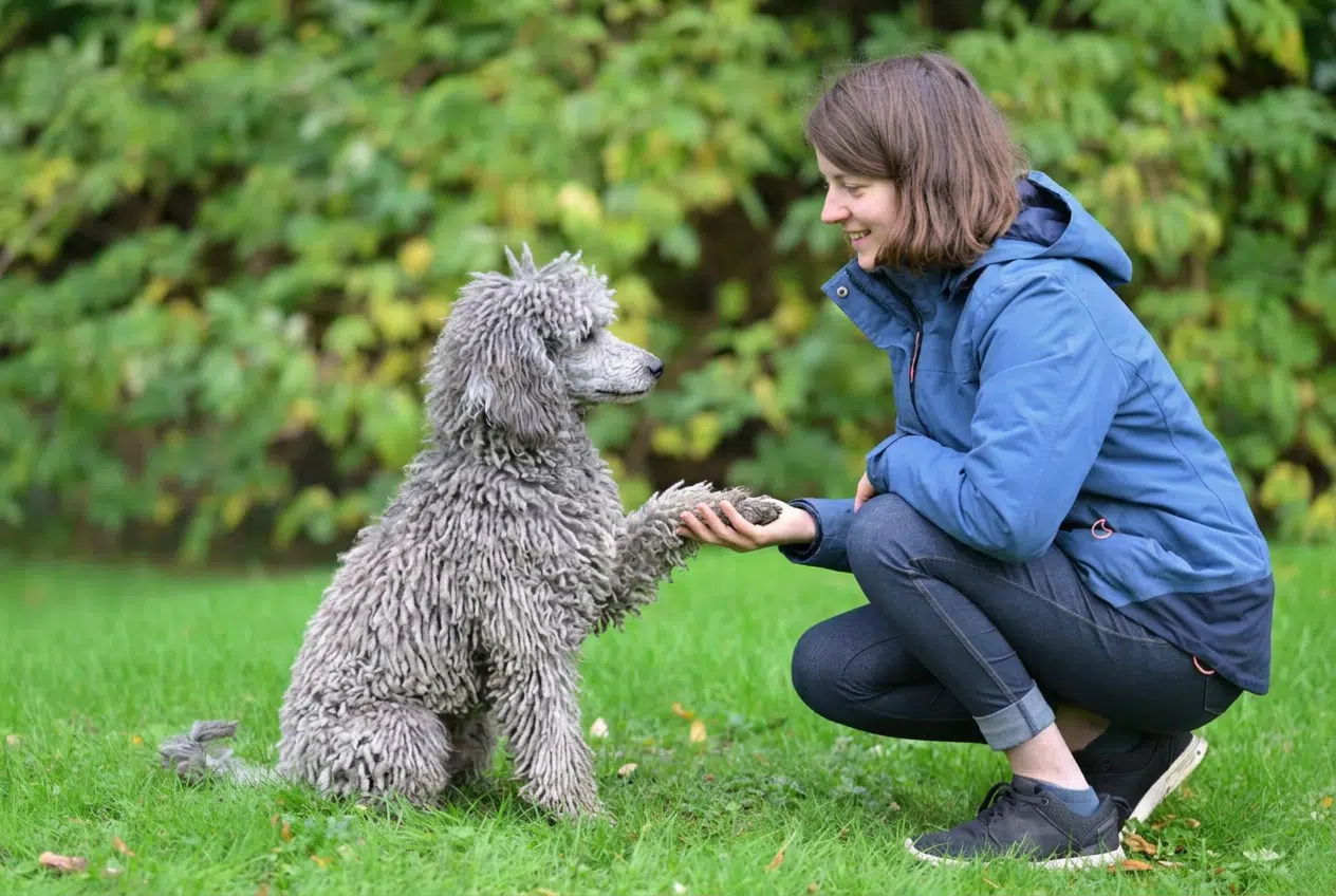 Clicker training chien Séance de clicker training avec un chien